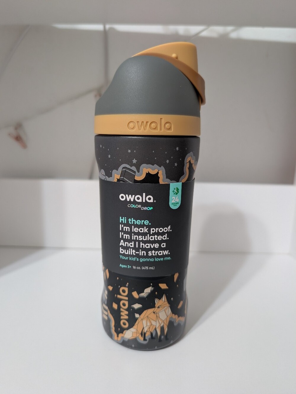 Owala Book Worm Book Club Color Drop 16oz FreeSip Water Bottle